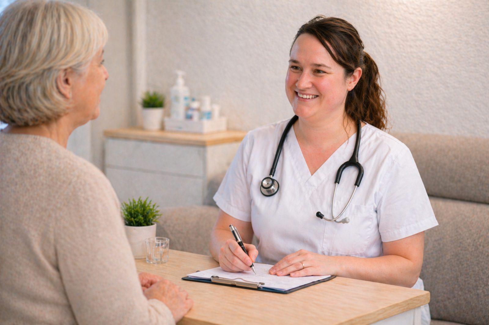 Beratungssituation mit Patientin